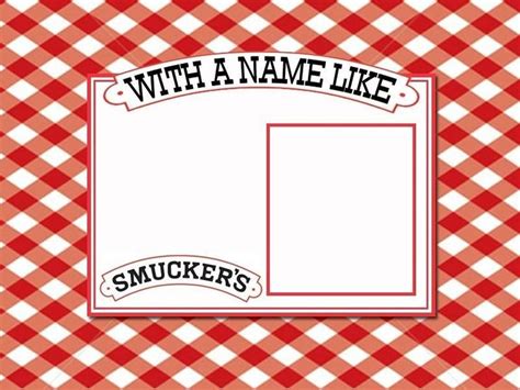Smuckers Birthday Label Template